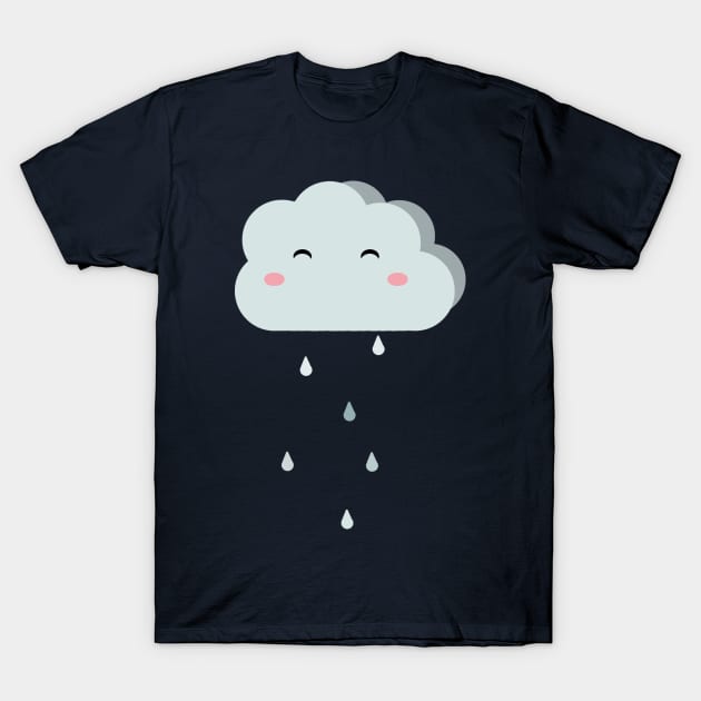 Happy Rainy Cloud T-Shirt by hilalyphan